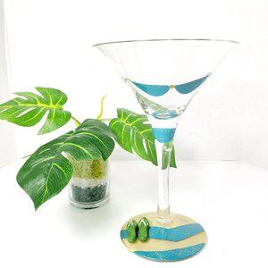 Lolita “The Bikini” Martini Hand-painted Collectible Martini Glass